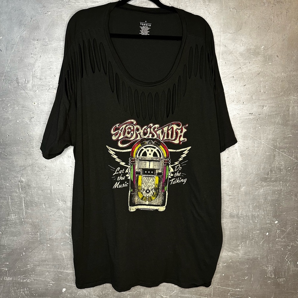Aerosmith Black Slashed Classic Tee